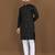 Black embroidery work with sequence men's kurta and Pyjamas for Mens