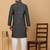 Men black cotton ethnic printed kurta