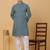 Men green cotton ethnic printed kurta