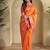 Orange Paithani silk blend Sarees 