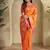 Orange Paithani silk blend Sarees 
