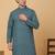 Men green cotton ethnic printed kurta