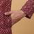 Men maroon cotton ethnic printed kurta
