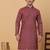 Men maroon cotton ethnic printed kurta