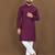 Purple embroidery work with sequence men's kurta and Pyjamas for Mens