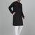 Men cotton embroidered sequined black kurta