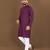 Purple embroidery work with sequence men's kurta and Pyjamas for Mens