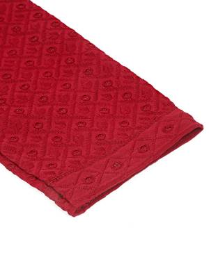 Men cotton embroidered sequined Red kurta 5
