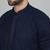 Men cotton embroidered sequined navy blue kurta