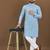 Sky embroidery work with sequence men's kurta and Pyjamas for Mens