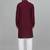 Men cotton embroidered sequined Red kurta