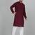 Men cotton embroidered sequined Red kurta