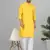 Men cotton embroidered sequined yellow kurta