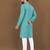 Teal embroidery work with sequence men's kurta and Pyjamas for Mens