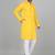 Men cotton embroidered sequined yellow kurta