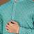 Teal embroidery work with sequence men's kurta and Pyjamas for Mens