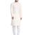Men cream cotton knee length kurta