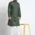 Men olive green cotton knee length kurta
