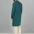 Cotton silk sequenced embroidered green kurta