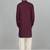 Cotton silk sequenced embroidered wine kurta