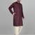 Cotton silk sequenced embroidered wine kurta