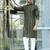 Silk rayon embroidered sequinned olive green kurta