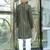 Silk rayon embroidered sequinned olive green kurta