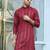 Silk rayon embroidered sequinned Red kurta