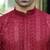 Silk rayon embroidered sequinned Red kurta