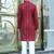 Silk rayon embroidered sequinned Red kurta