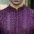 Silk rayon embroidered sequinned purple kurta