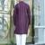 Silk rayon embroidered sequinned purple kurta