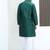 Silk blend jacquard self design green kurta