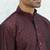 Silk blend jacquard self design wine kurta
