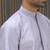 Silk blend embroidered sequinned mauve kurta