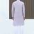 Silk blend embroidered sequinned mauve kurta