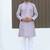 Silk blend embroidered sequinned mauve kurta