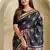 Black Dola Viscose Digital Printed Saree