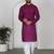 Chikankari embroidered cotton Purple kurta and pyjamas