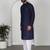 Chikankari embroidered cotton navy blue kurta and pyjamas