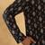 Cotton blend geometric printed black kurta and pyjamas