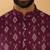 Cotton blend geometric printed maroon kurta and pyjamas
