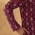 Cotton blend geometric printed maroon kurta and pyjamas