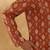 Cotton blend geometric printed rust kurta and pyjamas