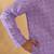 Cotton blend floral printed purple kurta and pyjamas