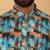 Silk blend abstract printed blue kurta and pyjamas