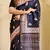Navy Blue Dola Viscose Digital Printed Saree