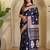 Navy Blue Dola Viscose Digital Printed Saree