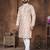 Beige embroidery thread work men's kurta and Pyjamas for Mens