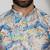 Silk blend floral printed blue kurta and pyjamas